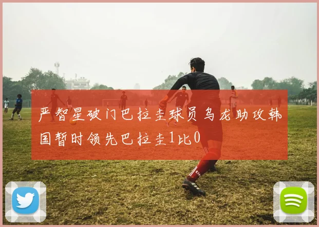 严智星破门巴拉圭球员乌龙助攻韩国暂时领先巴拉圭1比0